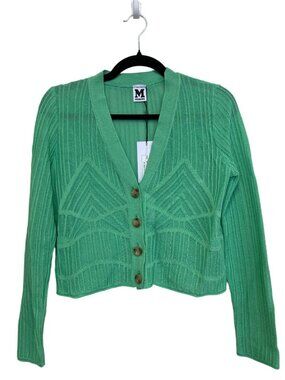 Missoni $310 Green Cropped Lightweight Cardigan Sz 40 US Small / 4